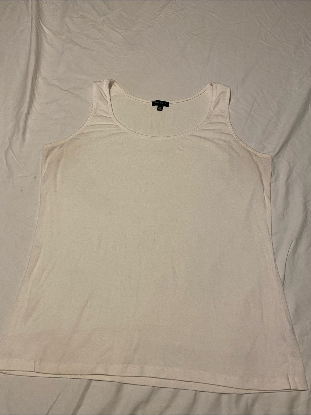 Talbots Cream Scoop Neck Tank